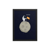 Bitcoin Moonman - Framed poster