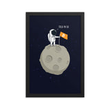 Bitcoin Moonman - Framed poster