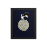 Bitcoin Moonman - Framed poster