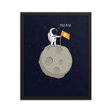 Bitcoin Moonman - Framed poster