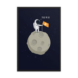Bitcoin Moonman - Framed poster