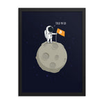 Bitcoin Moonman - Framed poster